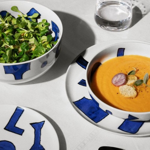 Itsumo-Yunoki ware Alessi 4-piece dinner plate set