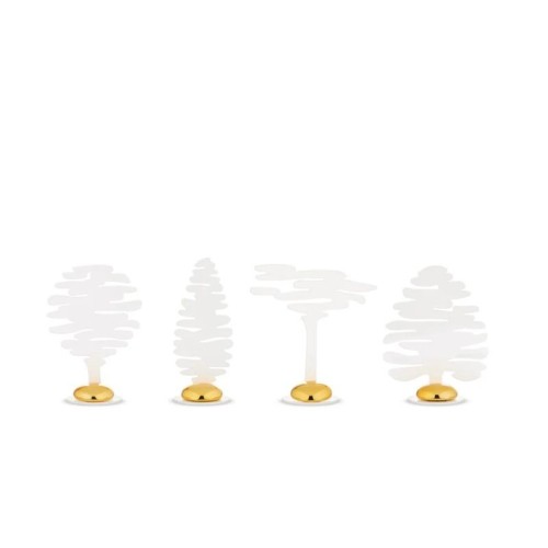 Set of 4 Barkplace Tree Alessi place marker