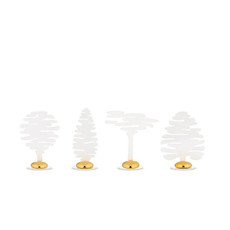 Set of 4 Barkplace Tree Alessi place marker