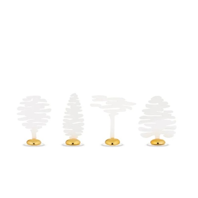 Set of 4 Barkplace Tree Alessi place marker