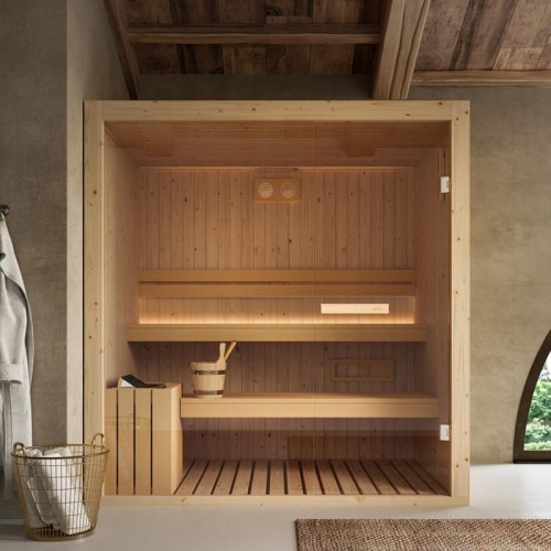 Glass 1989 Nuvola Open Finnish sauna