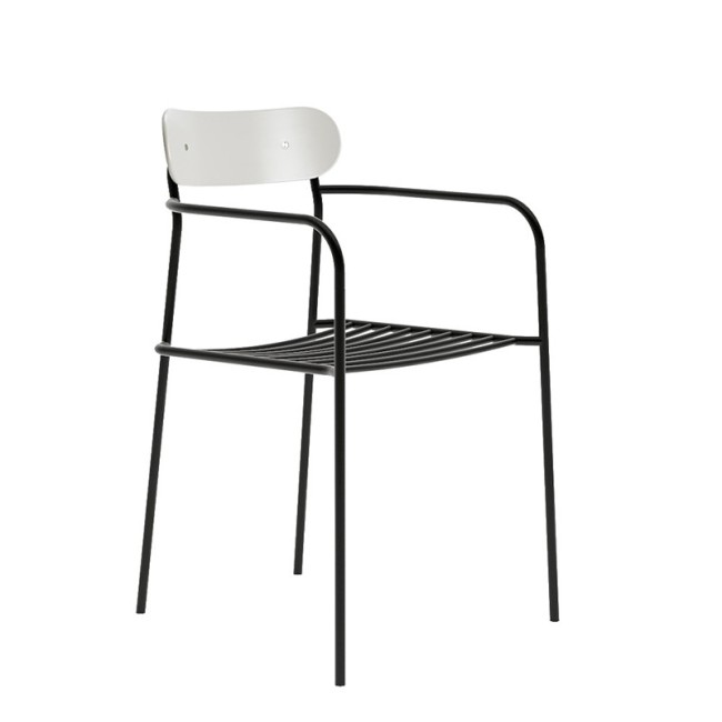 Ùti plastic back with arms Infiniti Design Chair