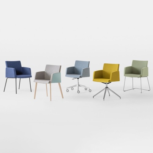 Kribio Kastel waiting room chair with sled frame