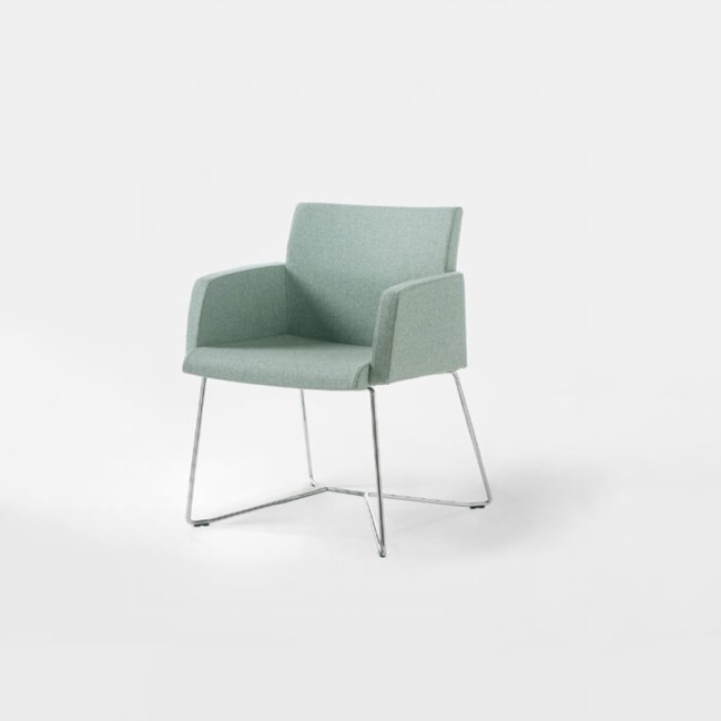 Kribio Kastel waiting room chair with sled frame