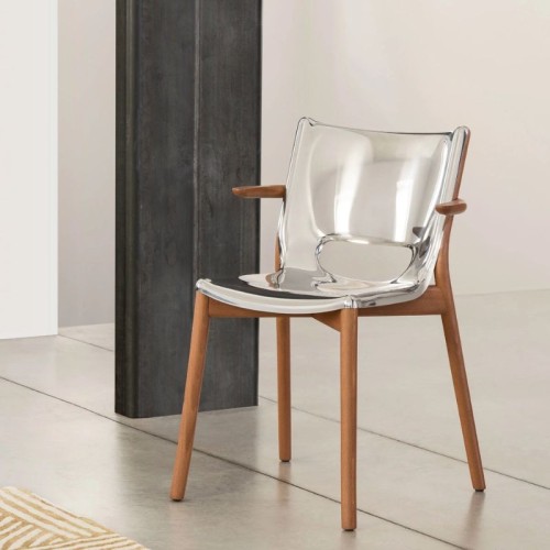 Poêle Collection Alessi monoshell chair with armrests