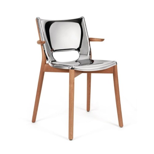 Poêle Collection Alessi monoshell chair with armrests