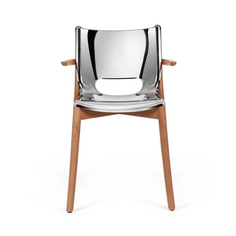 Poêle Collection Alessi monoshell chair with armrests