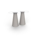 Gatsby Vondom table with double round base 119x69 cm