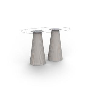 Gatsby Vondom table with double round base 119x69 cm