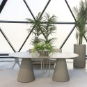 Gatsby Vondom table with double round base 158x79x73,5 cm