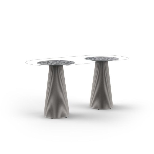 Gatsby Vondom table with double round base 158x79x73,5 cm