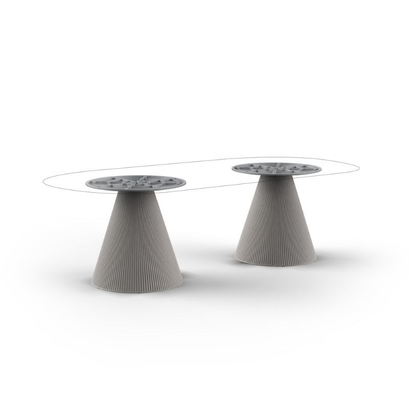 Gatsby Vondom table with double round base 260x129 cm