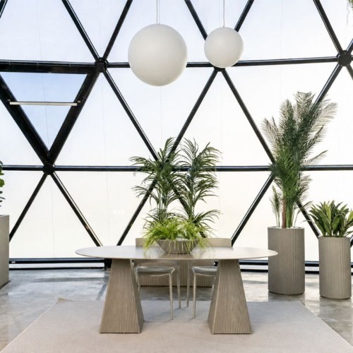 Gatsby Vondom table with double square base 119x69 cm