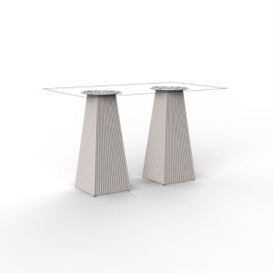 Gatsby Vondom table with double square base 119x69 cm