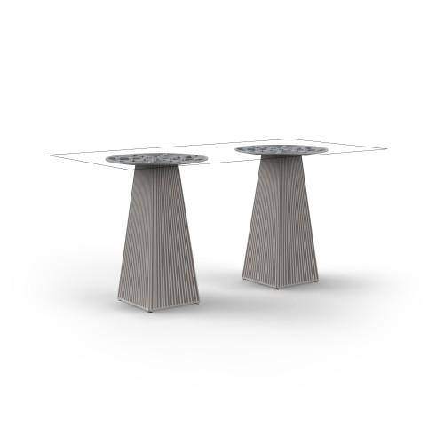 Gatsby Vondom table with double square base 158x79 cm