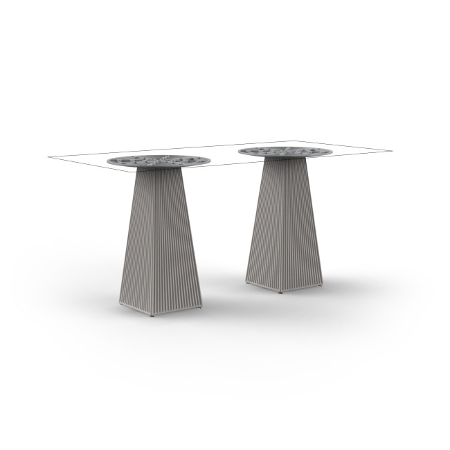 Gatsby Vondom table with double square base 158x79 cm