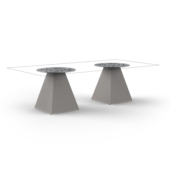 Gatsby Vondom table with double square base 260x129 cm