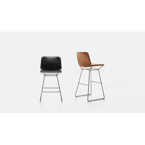 Neil Leather MDF Italia Stool