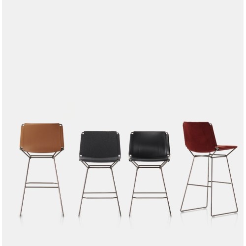 Neil Leather MDF Italia Stool
