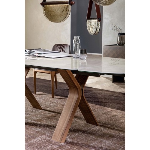 Still Travertino Tonin Casa extendable dining Table