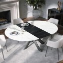 Style Round Ext Tonin Casa extendable dining Table