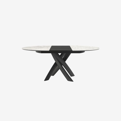 Style Round Ext Tonin Casa extendable dining Table