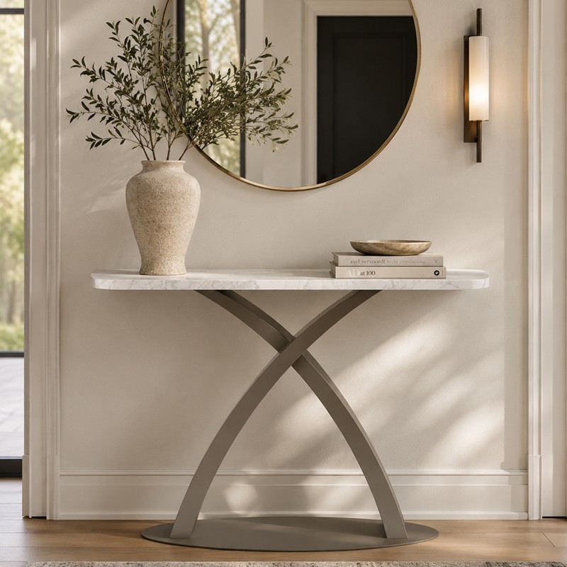 Eliseo Travertino Tonin Casa Console Table