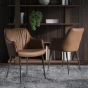Gaia Tonin Casa Upholstered Dining Chair with Armrests