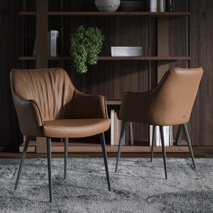 Gaia Tonin Casa Upholstered Dining Chair with Armrests