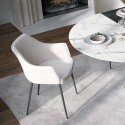 Gaia Tonin Casa Upholstered Dining Chair with Armrests