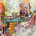 Abstract Painting Orizzonte di Colori Agave Quadri