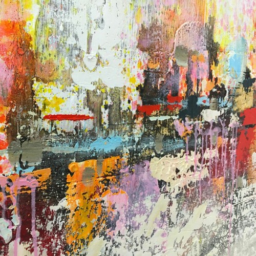 Abstract Painting Orizzonte di Colori Agave Quadri