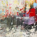 Abstract Painting Orizzonte di Colori Agave Quadri