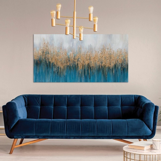 Abstract Painting Blue Art Agave Quadri