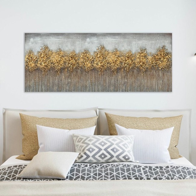 Abstract Painting Bosco Dorato Agave Quadri