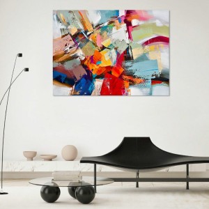Abstract Painting Esplosione di Colore Agave Quadri