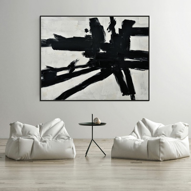 Abstract Painting Omaggio a Kline Agave Quadri