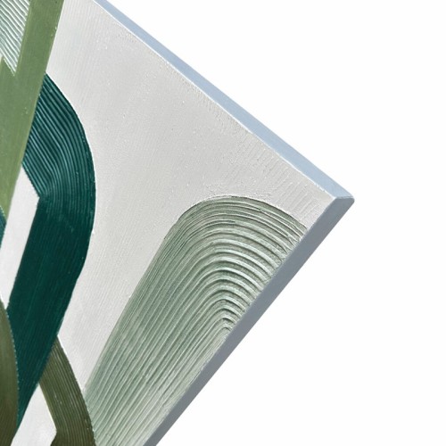 Abstract Painting Green Lines Agave Quadri