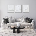 Set of 3 Abstract Paintings Groove Agave Quadri