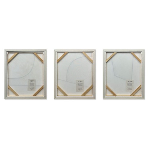Set of 3 Abstract Paintings Groove Agave Quadri
