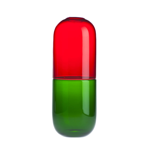 Happy Pills Adrenaline Vase – Red/Grass Green