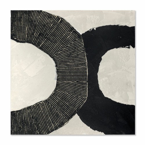 Abstract Painting Black Circles Agave Quadri