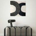 Abstract Painting Black Circles Agave Quadri