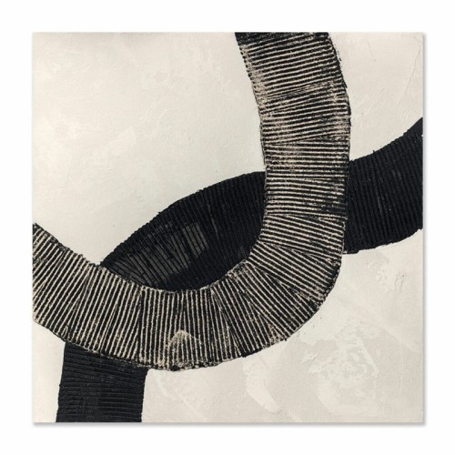 Abstract Painting Black Lines Agave Quadri