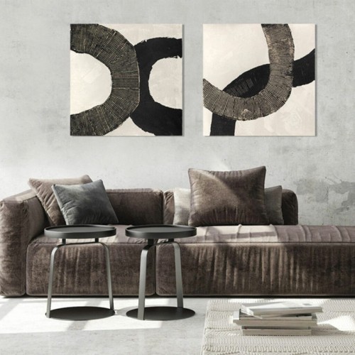 Abstract Painting Black Lines Agave Quadri