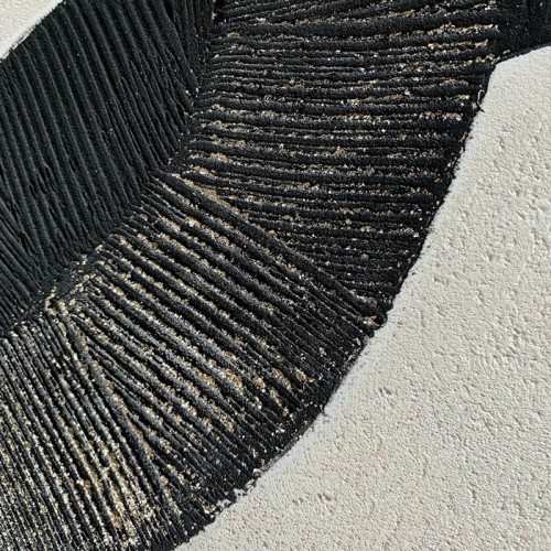 Abstract Painting Black Lines Agave Quadri
