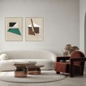 Abstract Painting Brown Shapes Agave Quadri