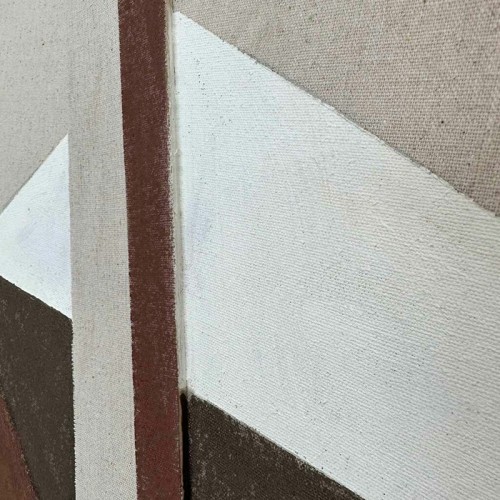 Abstract Painting Brown Shapes Agave Quadri