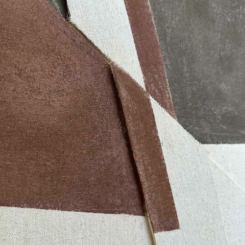 Abstract Painting Brown Shapes Agave Quadri
