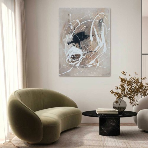 Abstract Painting Cream Agave Quadri
